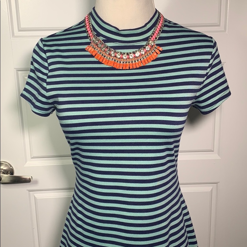 Like New... Blue stripes Dress A line style.